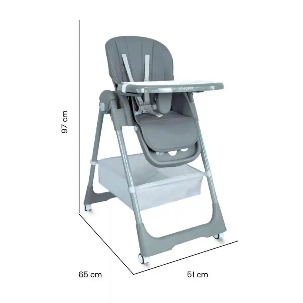 Silla Comedor Prime Gris Bebesit Yy111gy