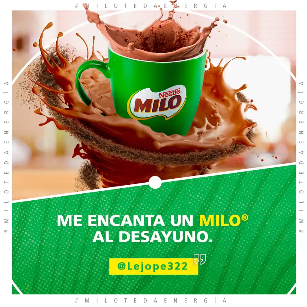 Modificador de leche MILO a base de malta y cocoa x 500g