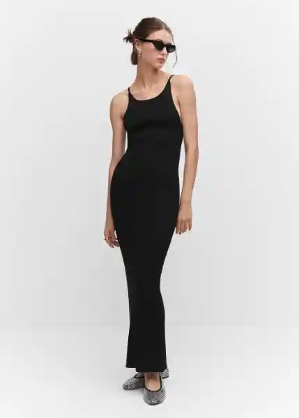 Vestido Martinez Negro Talla S Mujer Mango