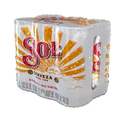 Cerveza Lata Sixpack Sol