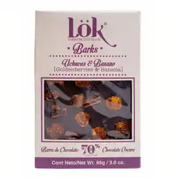 Lok Foods Bark de Uchuva & Banano Chocolate 70%