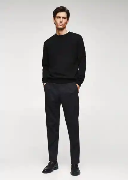 Saco Jersey Cash Antracita Talla L Hombre Mango