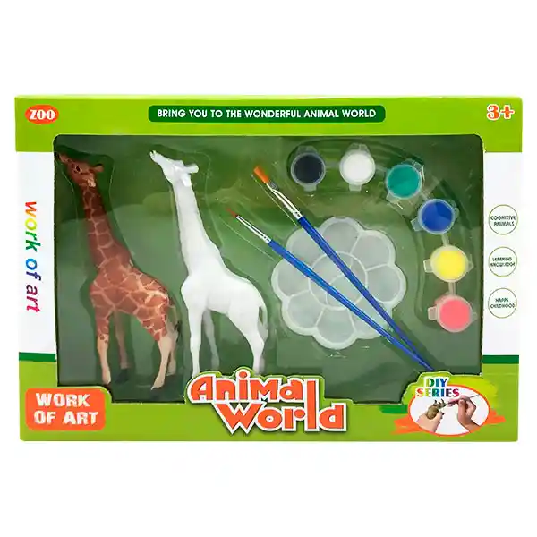 Faroplay Juguete Animal Wild Pinta Animales Acuarela Guia