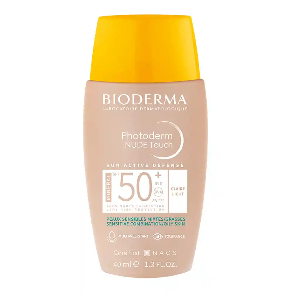 Bioderma Fotoprotector Solar Photoderm Nude Touch Spf 50 + Tono muy claro