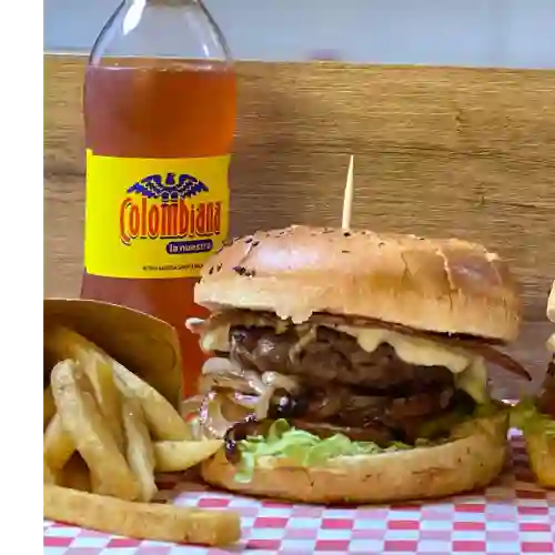 Hamburguesa, Papas y Gaseosa