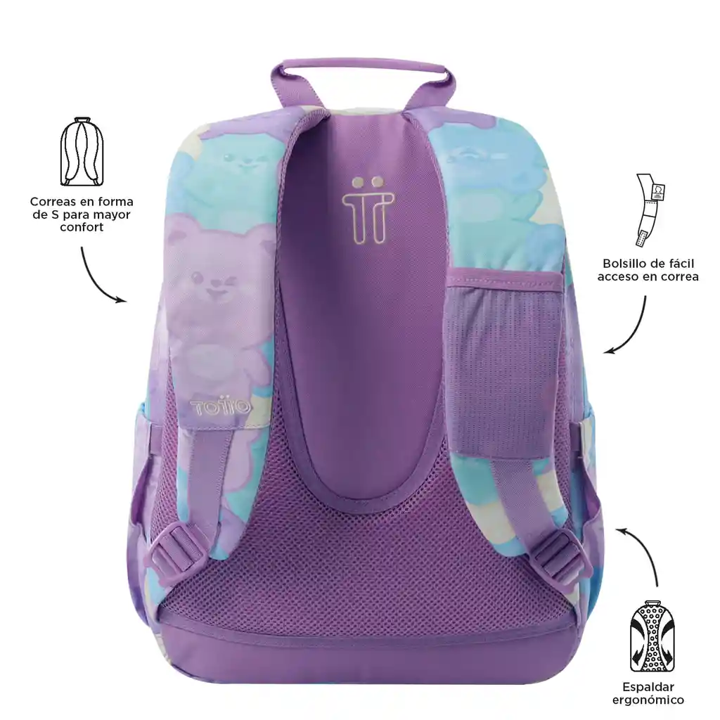 Morral Juvenil Porta Pc 13" Gommas Verde