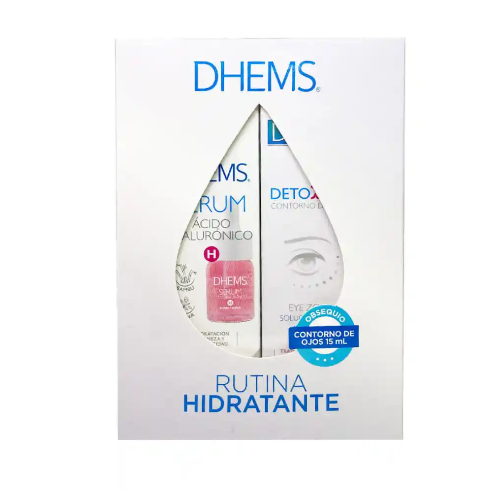 Dhems Kit Sérum Ácido Hialurónico + Detox Contorno de Ojos