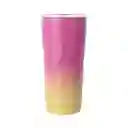 Vaso de Acero Rosa y Amarillo 600 mL Miniso