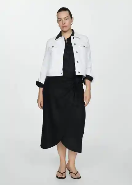 Chaqueta Cazadora Vicky Blanco Talla M Mujer Mango