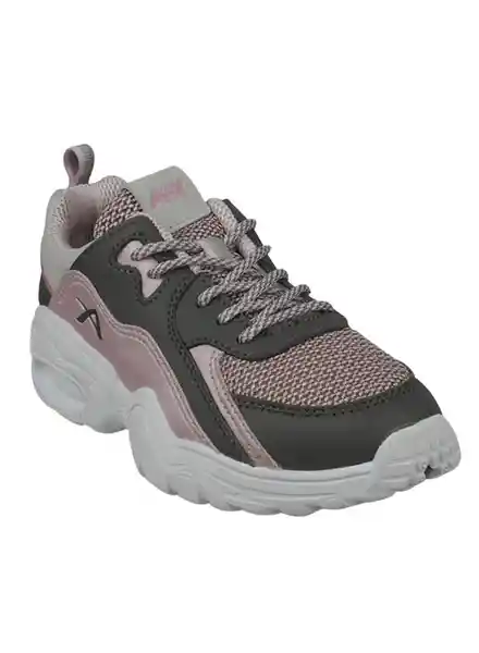 Aeroflex Tenis Niña Color Gris Rosa Talla 34