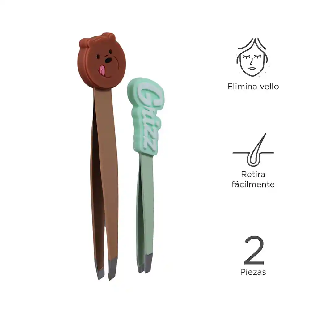 Pinza Para Cejas we Bare Bears Grizz 5.0 Miniso