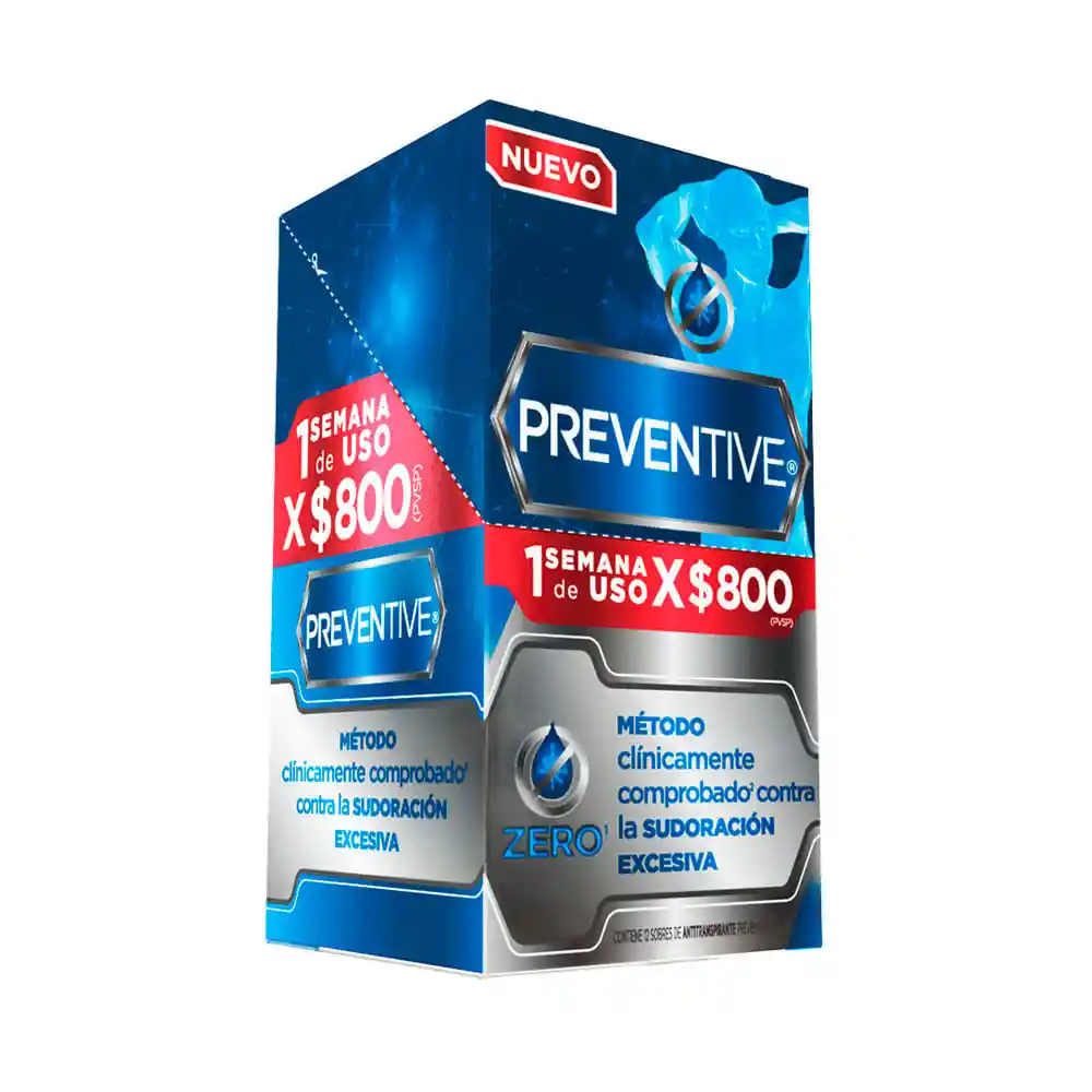 Preventive Desodorante en Sobre Antibacterial Zero