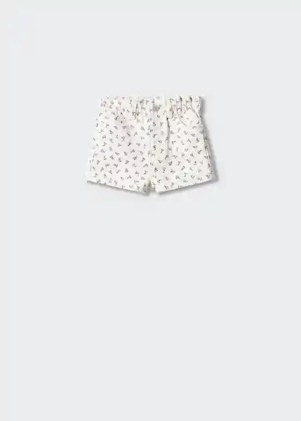 Short Paperb Blanco Talla 70 Niñas Mango