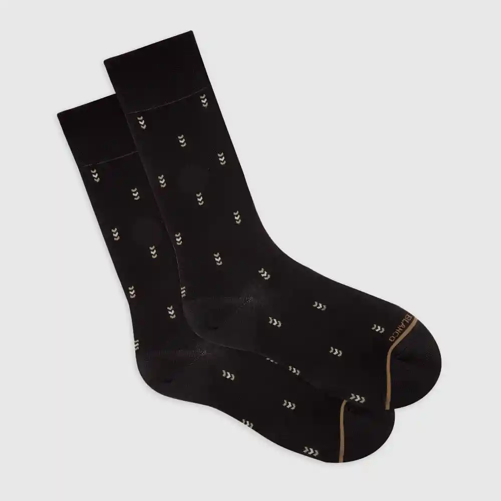 Medias Formales Largo Para Hombre Piha Punto Blanco