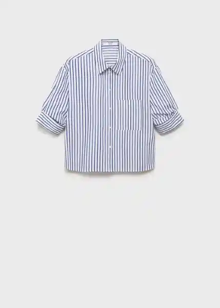 Camisa Gigi Celeste Talla L Mujer Mango