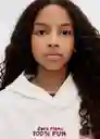 Buzo Sudadera Fun Offwhite Talla 10 Niña Mango