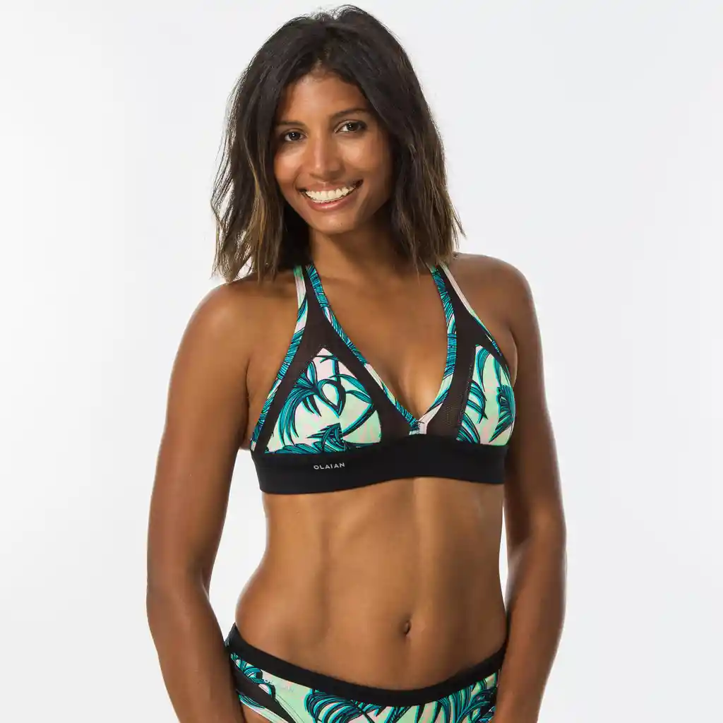 Top de Bikiniajustable Para Mujer Olaian Bra Turquesa