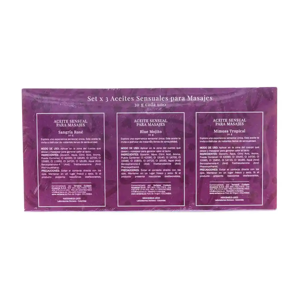 Set Aceites Sensuales Verbena