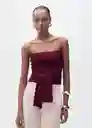Top Julito Granate Talla M Mujer Mango