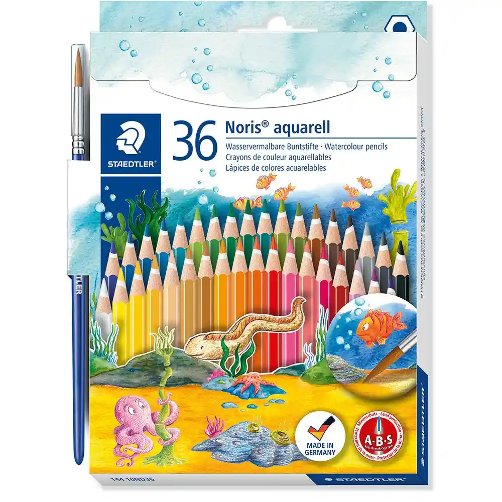 Staedtler Colores Acuarelables Noris Club Aquarell. Caja X36