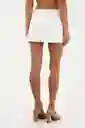Falda Corta Amanecer Blanco Talla 02 M