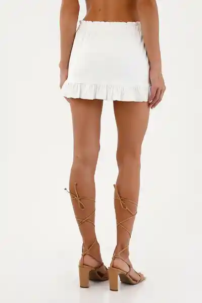 Falda Corta Amanecer Blanco Talla 02 M