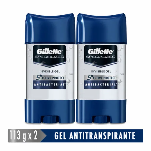 Gillette Desodorante en Gel Clear Antibacterial