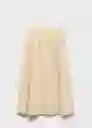 Falda Fiona Amarillo Pastel Talla 40 Mujer Mango
