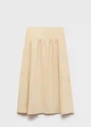 Falda Fiona Amarillo Pastel Talla 40 Mujer Mango