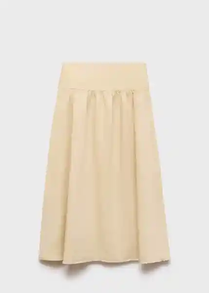 Falda Fiona Amarillo Pastel Talla 40 Mujer Mango