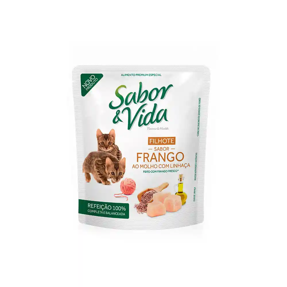 Sabor & Vida Alimento para Gato Sabor a Pollo y Linaza