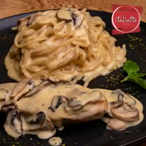 Pollo en Salsa de Champiñones