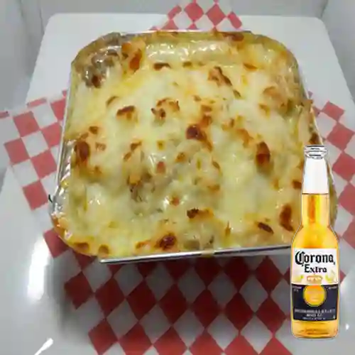 Combo Lasagna Mixta + Cerveza Corona 355 ml