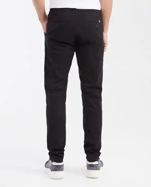Pantalón Smart Negro Sombrio Ultraoscuro Talla 34 Chevignon