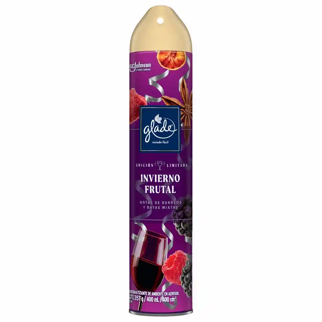 Glade Aromatizante Edición Limitada Invierno Frutal en Aerosol 