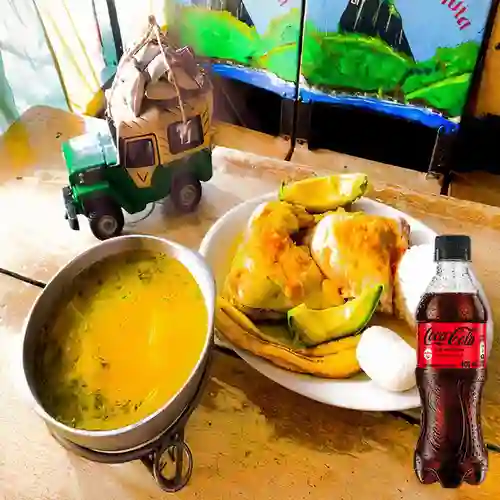 Combo Sancocho de Pollo Especial +Cocacola S/az 400ml