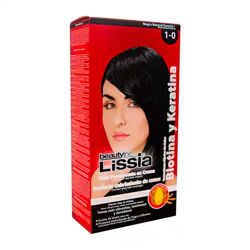 Lissia Tinte Permanente Capilar Tono 1-0 Negro Natural