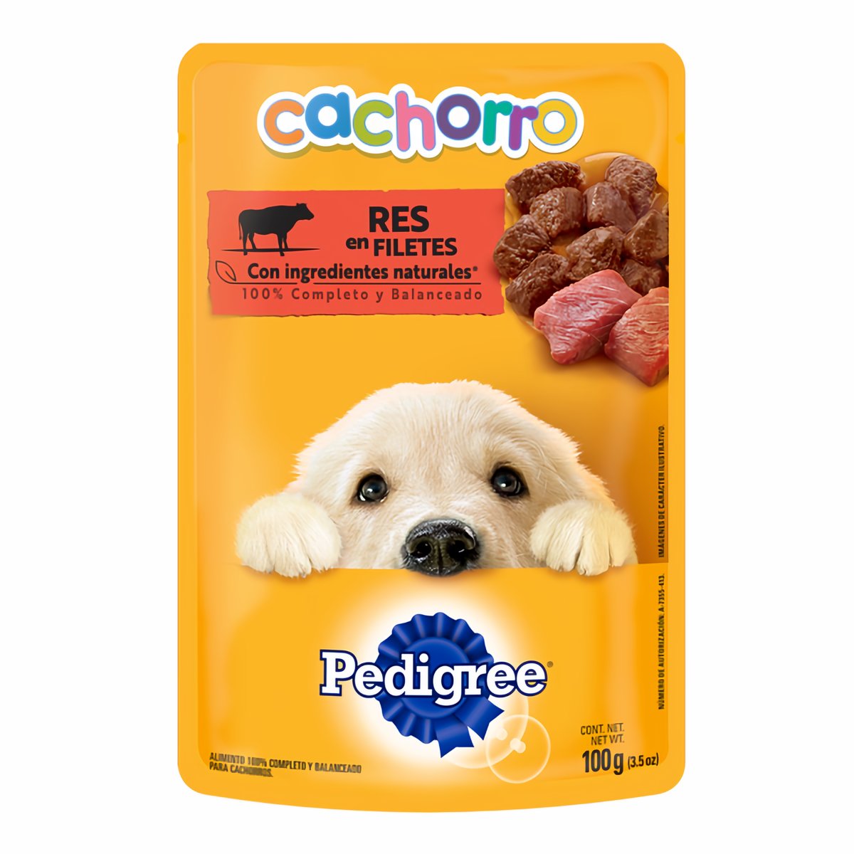 Comida para Perros Pedigree Húmeda Cachorro Res en Filetes 100 g