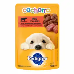 Pedigree Alimento para Perro Cachorro Sabor Res en Filetes