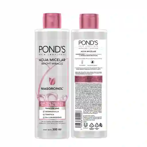 Agua Micelar Ponds Milagro Niasorcinol