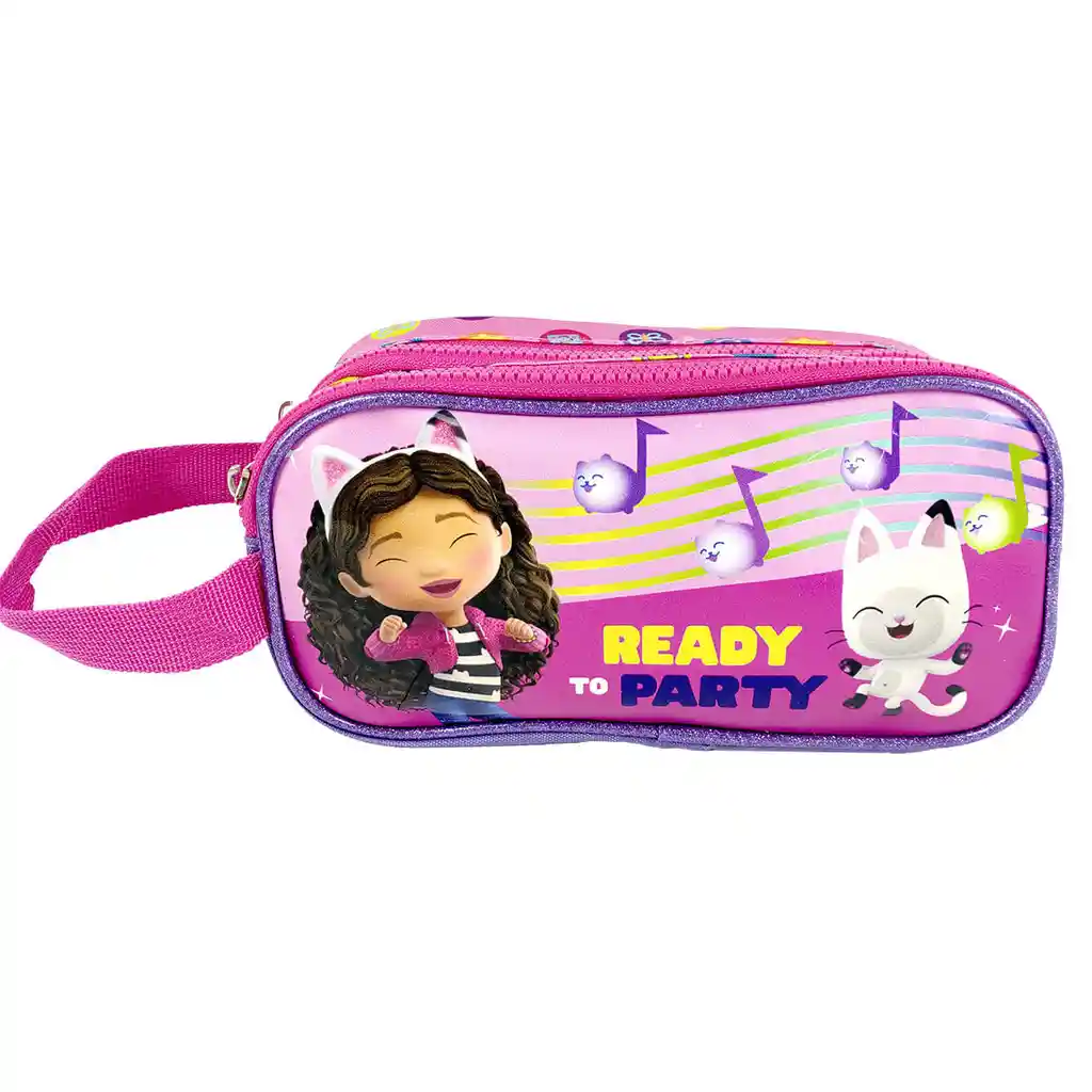 Cartuchera Premium 2 Bolsillos Gabby’s Doll House Notas Musicales