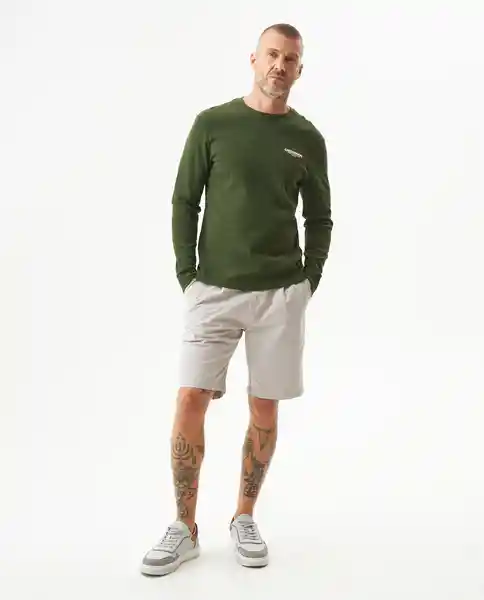 Short Elastic Waistband Gris Delfín Claro Talla 28 Chevignon