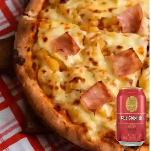 Combo Pizza Hawaiana + Club col. Roja Lta 330ml