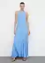 Vestido Bleu-A Azul Talla XL Mujer Mango