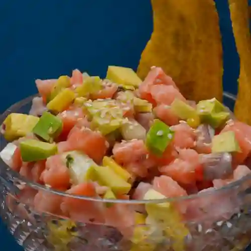 Ceviche de Salmón en Vaso 12 Oz