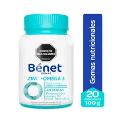 Benet Zinc + Omega 3 Gomas