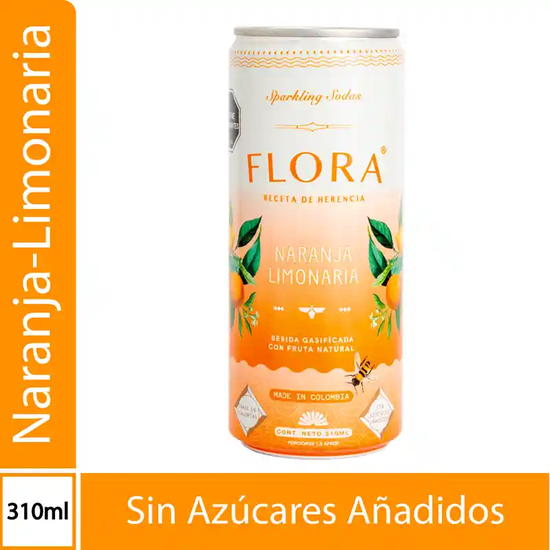 Sodas Flora Bebida de Naranja Limonaria