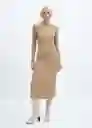 Vestido Flurry Camel Talla S Mujer Mango