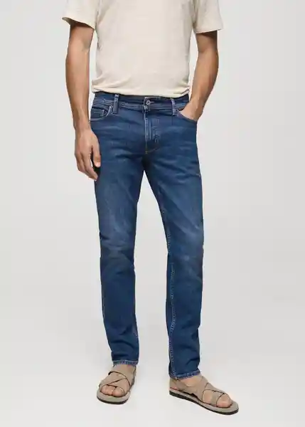 Jean Jan Tejano Oscuro Talla 42 Hombre Mango