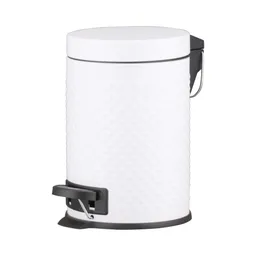 Basurero Pedal Met Textura Gris
